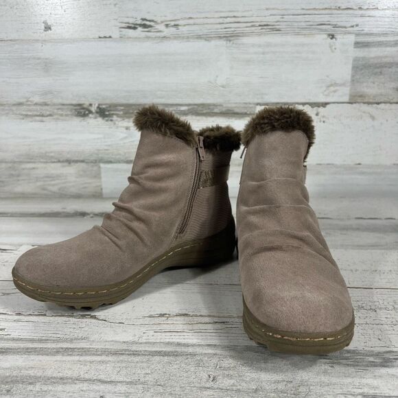 BareTraps Women's Avita Cold Weather Ankle Booties Faux‎ Fur Line Brown 6M - Picture 5 of 8